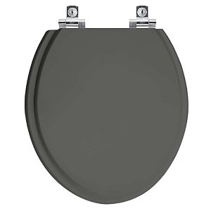 Assento Sanitário Soft Close Evolution Cinza Escuro para vaso Santamarina