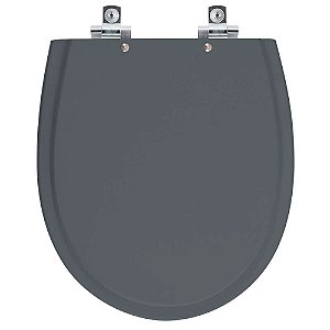 Assento Sanitário Soft Close Polo Cinza Plus para vaso Hervy