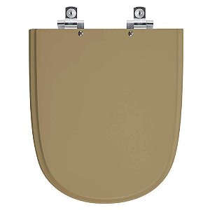 Assento Sanitário Soft Close Ezedra Amendoa  para vaso Ideal Standard