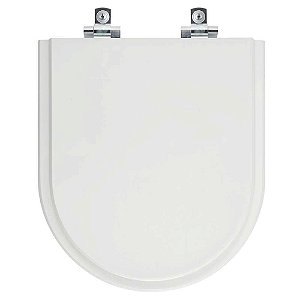 Assento Sanitário Soft Close Smart Cinza Prata para vaso Celite