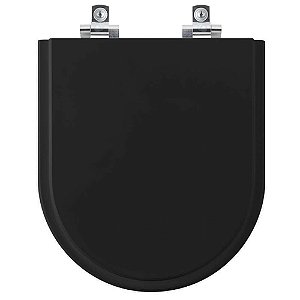 Assento Sanitário Soft Close Smart Preto para vaso Celite