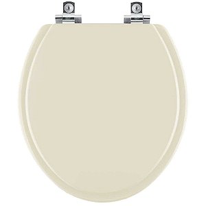 Assento Sanitário Soft Close Convencional Oval Marfim para vaso Celite