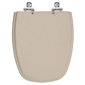 Assento Sanitário Soft Close Monte Carlo Bege Saara para vaso Deca
