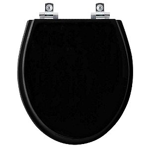 Assento Sanitário com Amortecedor Windsor Ébano (Preto) para vaso Deca