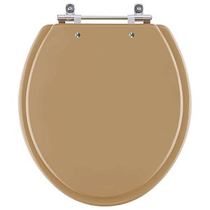 Assento Sanitário Convencional Bege Castor Para Bacia Deca