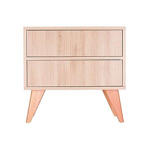 Mesa de Cabeceira Retrô com Portas Bréscia Carvalho