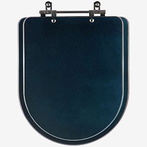 Assento Sanitário MDF Carrara Azul Degrade para vaso Deca
