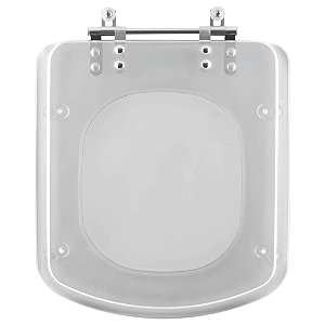 Assento Sanitario Poliester Quadra Transparente para vaso Deca