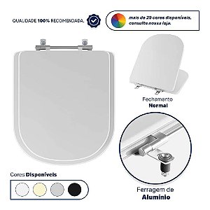 Tampa de Vaso Vogue Plus Branco para Bacia Deca 6lpf