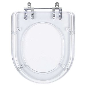 Assento Sanitario Poliester Carrara Transparente para vaso Deca