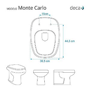 Assento Sanitário Poliester Monte Carlo Transparente