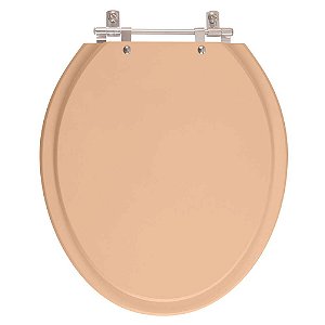 Assento Sanitário Poliester Lirio Pêssego 73 para vaso Celite