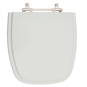 Assento Sanitário Poliester Versato Cinza Prata para vaso Celite
