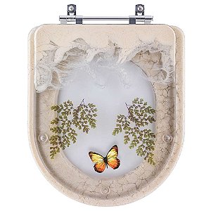 Assento Sanitário Decorada Etna Palha Para Louça Icasa