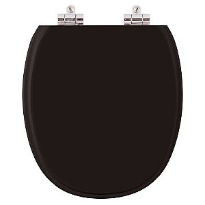 Assento Sanitario Poliester Soft Close Ascot Preto para vaso Ideal Standard