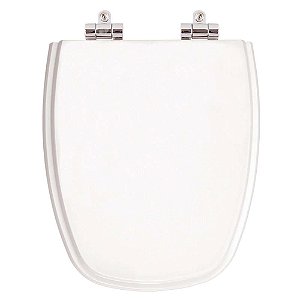 Assento Sanitario Poliester com Amortecedor Venice Branco para Vaso Belize
