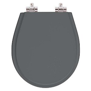 Assento Sanitario Poliester com Amortecedor Avalon Cinza Quartzo para Vaso Ideal Standard