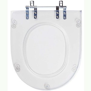 Assento Sanitario Poliester Riviera Transparente para vaso Celite