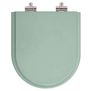 Assento Sanitario Poliester com Amortecedor Riviera Agua Marinha (Verde Agua) para Vaso Celite