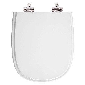 Assento Sanitario Poliester com Amortecedor Paris Branco (Neve) para Vaso Ideal Standard