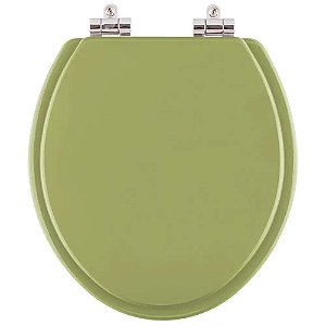 Assento Sanitario Poliester com Amortecedor Azalea Verde Itapoa para Vaso Celite