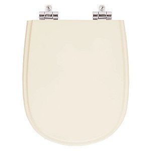 Assento Sanitario Poliester com Amortecedor Paris Bone (Bege Claro) para Vaso Ideal Standard