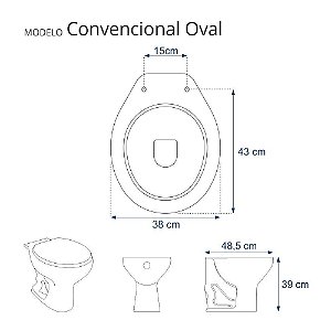 Tampa de Vaso Convencional / Oval Vermelho Para Bacia de todos os fabricantes de louças