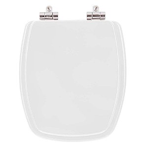Assento Sanitario Poliester Com Amortecedor Paladium Branco Para Vaso Celite