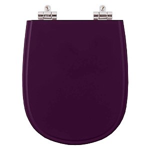 Assento Sanitario Poliester Com Amortecedor Paris Ametista Para Vaso Ideal Standard