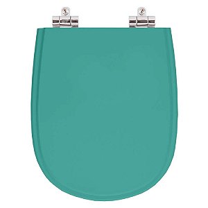 Assento Sanitario Poliester Com Amortecedor Paris Aquamarine Para Vaso Ideal Standard