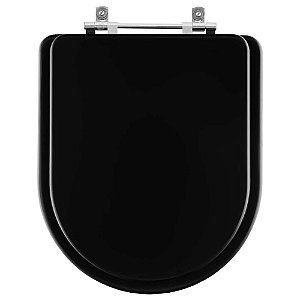 Assento Sanitário Duomo Plus Ebano (preto) para vaso Deca