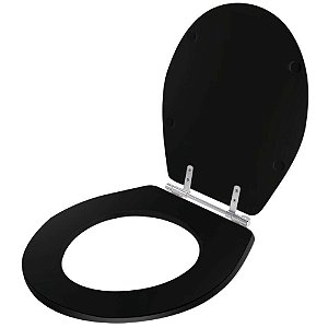 Assento Sanitário Ravena Ébano (Preto) para vaso Deca