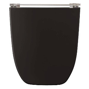 Assento Sanitário Scala Preto para vaso Ideal Standard