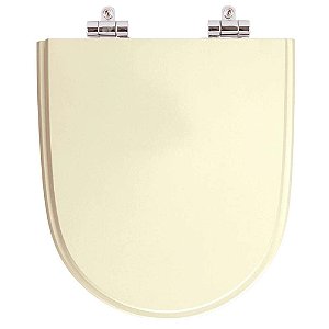 Assento Sanitário Poliester Soft Close Mondiale Marfim para vaso Celite
