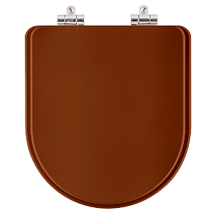 Assento Sanitário Poliester Soft Close Carrara Caramelo para vaso Deca