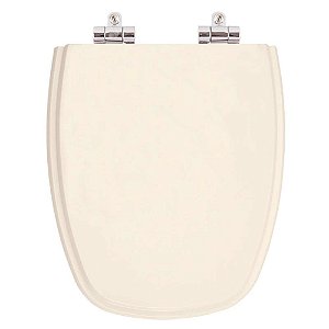 Assento Sanitário Poliester Soft Close Monte Carlo Amendoa para Vaso Deca