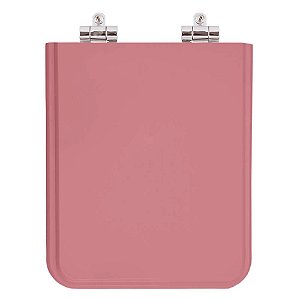 Assento Sanitário Poliester Soft Close Square Wild Rose (Pink) para vaso Incepa