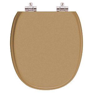 Assento Sanitário Poliester Soft Close Ascot Amendoa para vaso Ideal Standard