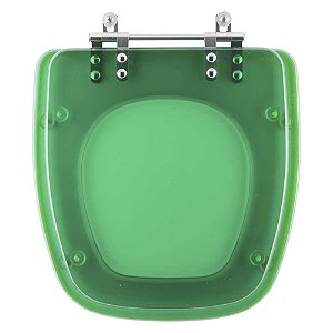 Assento Sanitário Poliester Fit Verde Transparente para vaso Celite