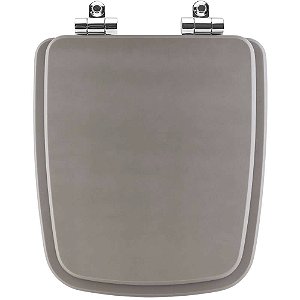 Assento Sanitário Poliester Soft Close Boss Gris Cinza Fosco para vaso Incepa