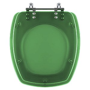 Assento Sanitário Poliester Thema Verde Transparente para vaso Incepa