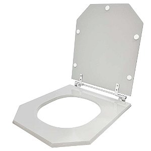 Tampa de Vaso Poliester Atrium Cinza Claro para Bacia Incepa 6lpf