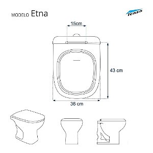 Assento Sanitario Decorado Borboleta Etna Branco para vaso Icasa