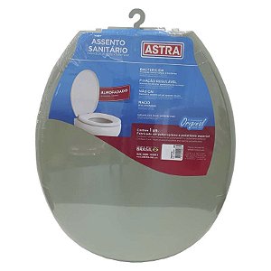 Assento Sanitário Almofadado Astra Convencional Oval Universal Verde Malva