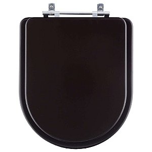 Assento Sanitário Poliester Link LK Marrom Fosco para vaso Deca
