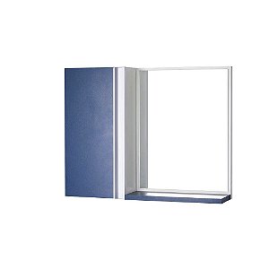 Armário para Banheiro com Espelho Azul Barra Vertical