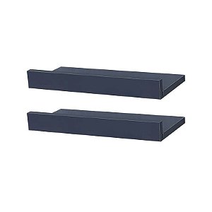 Kit 2 Prateleiras Porta Quadros 80 x 10cm azul Suporte Invisível