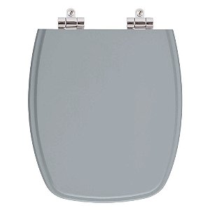 Assento Sanitário Poliester Soft Close Stylus Cinza Perola para vaso Celite