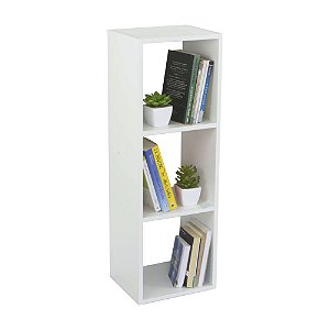 Estante para livro Everest Armário Organizador Livros Livreiro Branco
