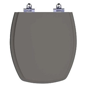Assento Sanitário Laqueado Soft Close Thema Cinza Ambar (Cinza Escuro) para vaso Incepa